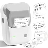 NIIMBOT B1 Etiquetadora con 1 Rollo de Papel de Etiquetas(Gris)