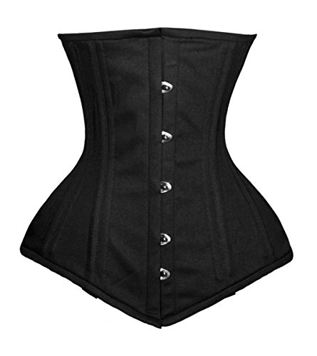 Luvsecretlingerie Heavy Duty 26 Double Steel Boned Waist Training Tight Lacing Cotton Underbust Shaper Corset #8554-TC