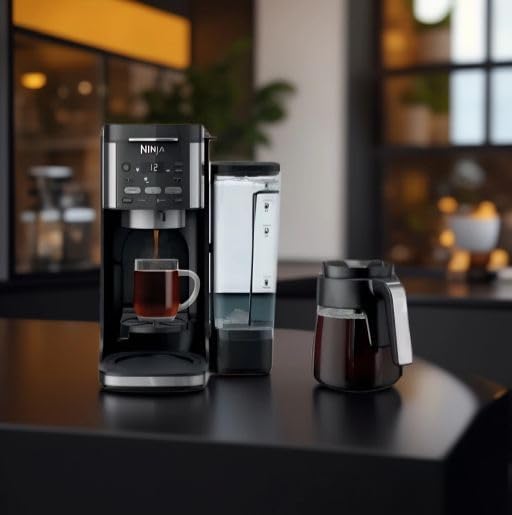 Miniatura 5 de Ninja DualBrew XL - Cafetera con opciones calientes y heladas, jarra de 12 tazas, preparación rápida, espumador plegable, ajustes programables,