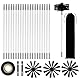 27PCS Kaminbürste Stange Set,Kaminbürste 150mm,Kaminrohr Reinigungsbürste,Schornstein Reinigungsbürsten Kit,mit 20 Flexible Stangen 410mm,3 Bürstenkopf,1 Bohrverbinder+Zubehör, für Kamin Trockner