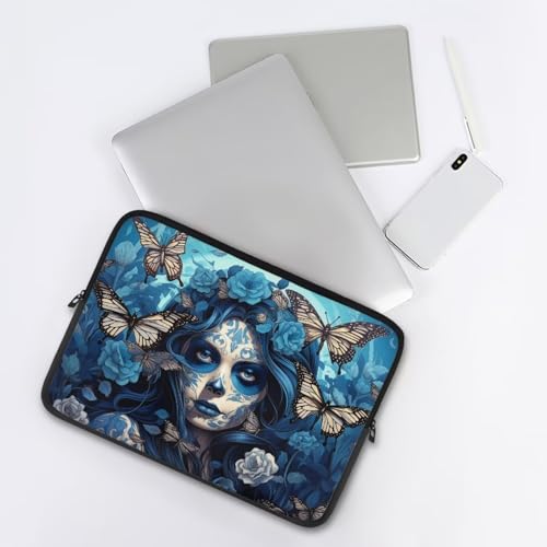Funda para portátil diseño Blue Sugar Skull para 10 pulgadas miniatura 5