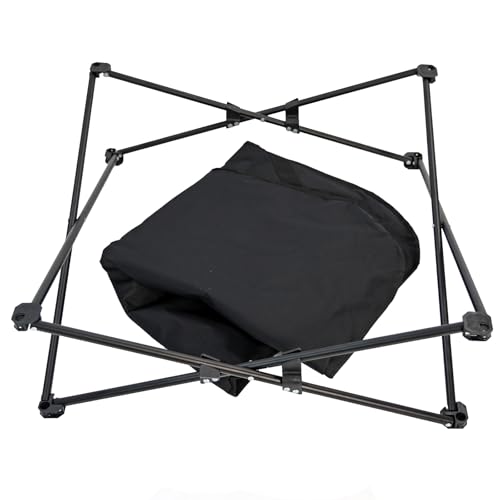 Actiaspet Elevated Dog Bed with Steel Frame and Poly-Cotton Padding, Indoor Outdoor Pet Cot Black (L) - Image 7