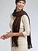 Fishers Finery Women's 100% Cashmere Knit Scarf with Fringe Detail; Super Soft and Warm Classic Winter Fashion Scarf, Black Label Gift Box Included (Brown)