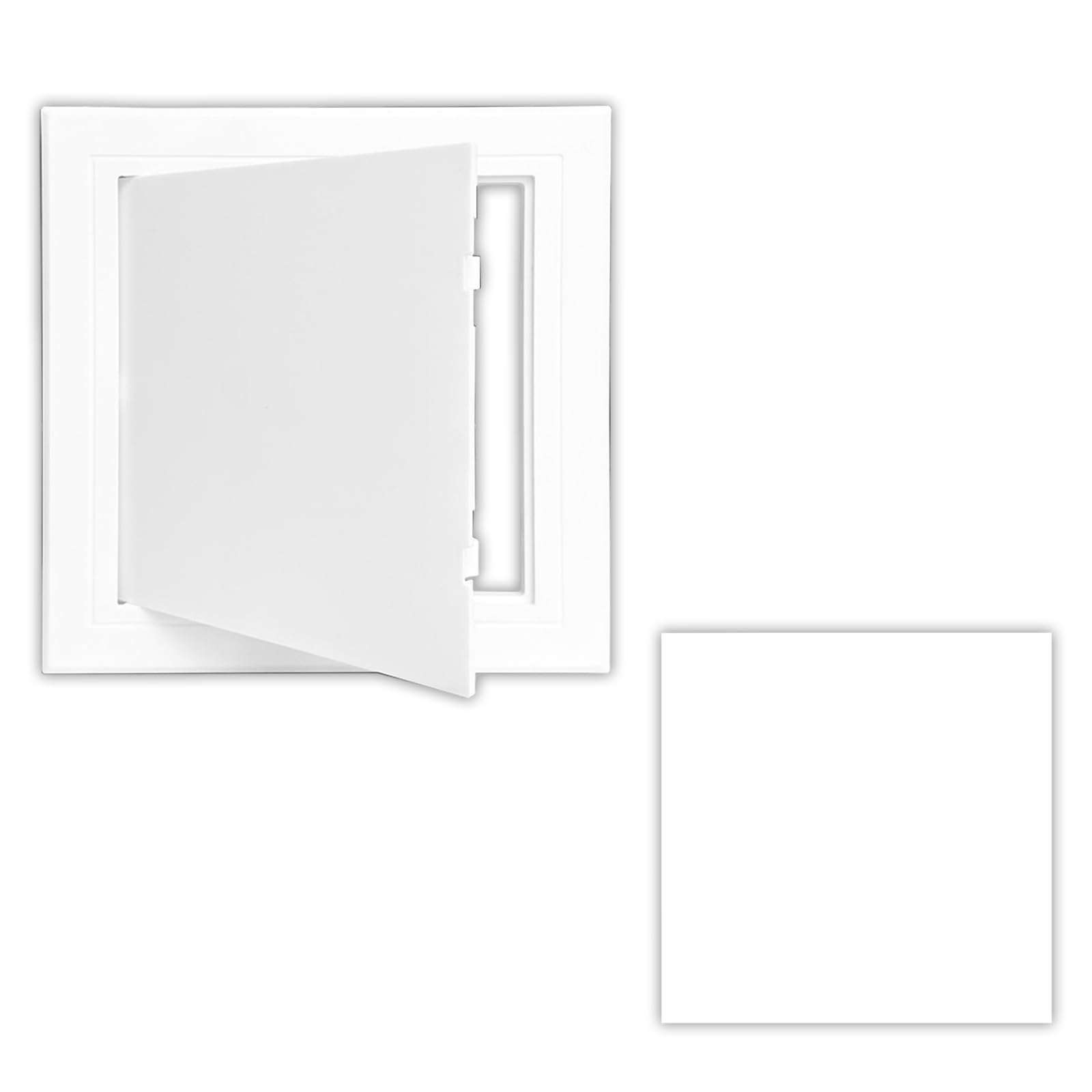 2 Pcs Access Panel for Wall and Ceiling, Inspection Door with Paintable Surface, Durable ABS Plastic, for Ceilings, Wires, and Cables(White,15x15cm/5.9x5.9in)