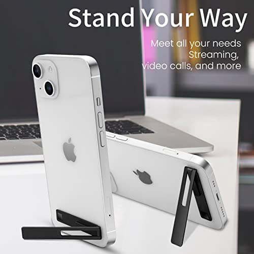 Obhei Mini Phone Kickstand, Folding Invisible Portable Metal Cell Phone Stand Holder For Desk, Compatible With Iphone, Samsung And All Cellphones, Black #TOP1