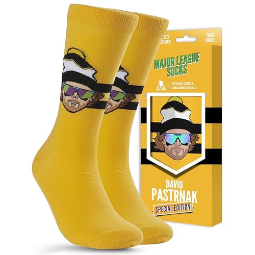 Major League Socks - NHL Boston Bruins Fan Socks - Ideal for Hockey Lovers - Unisex Apparel for Sports Enthusiasts - Collectible Hockey Merchandise - Size 7-13 - David Pastrnak 2024 Special Edition