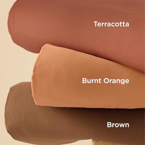 Image of Bedsure Duvet Cover Full Size, Double Brushed Bedding Set, Burnt Orange | For Kids & Adults, 80 inchx90 inch Comforter Cover, Hotel Luxury, All Season, Breathable, Easy Care, Lightweight, Zipper Closure