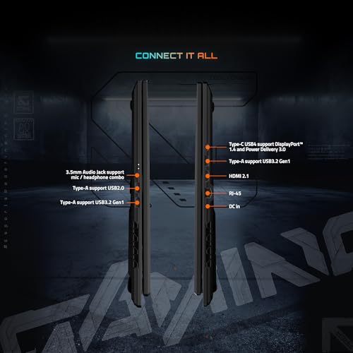 Image of GIGABYTE Gaming A18 Gaming Laptop - 165Hz 2560x1600 WQXGA - NVIDIA GeForce RTX 5060 - AMD Ryzen 7 260-1TB SSD with 32GB DDR5 RAM - Windows 11 Home - Black Steel