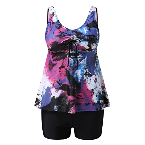 Tankini pour femme blanc résolvant le manque de maintien grâce au shorty deux contrôles
