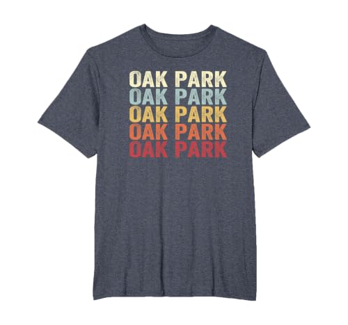 Oak Park California Oak Park CA Retro Vintage Text T-Shirt, Men's Big and Tall, Heather Blue, 2X Tall