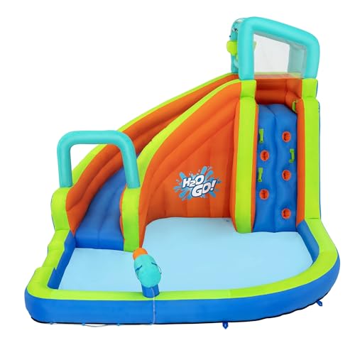 Bestway H2OGO Turbo Splash Water Zone Mega Water Park | Inflatable Slide, Climbing Wall, Splash Pool | Great for Kids Ages 5+