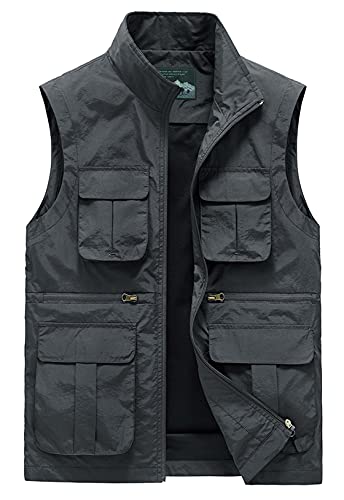Gilet de pêche homme casual Panegy avec poches à rabat pour outdoor
