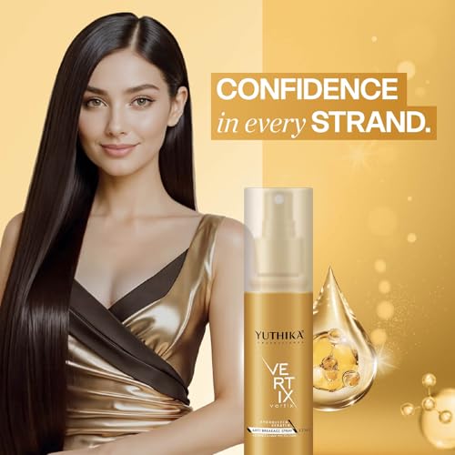 Image of Yuthika Professional Vertix Hydrolyzed Keratin Anti Breakage Hair Spray (100ml), | Heat Protection Spray | Extra Shine Hair Spray Mist For Women & Men | Ideal For Styling, Curling & Straightening