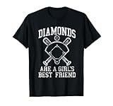 Baseball Tee Girls Diamonds are A Girls Best Friend Baseball T-Shirt