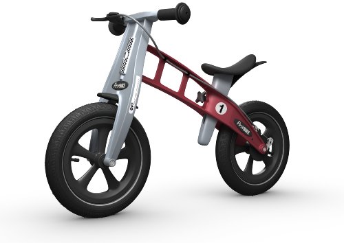 FIRSTBIKE - Bicicleta de Equilibrio con Freno, Modelo Racing, Color Rojo (L2008)
