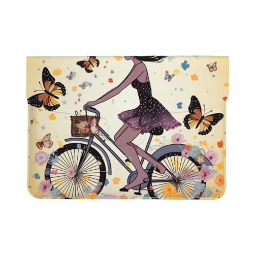 Pochette ordinateur 13 pouces fine contre les chocs motif papillon