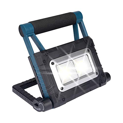 Luz de trabajo LED solar portátil de 30 W luz de trabajo recargable por USB con 4 modos de iluminación rotación de 360° foco LED para iluminación de obras reparación de coches emergencias al airelibre