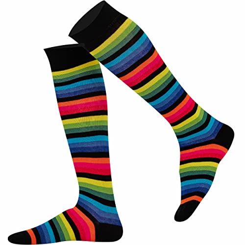 Image of Mysocks Unisex Extra Fine Combed Cotton Rainbow Socks | Seamless Toe | Reflect Your Style | Make Your Steps Enjoyable