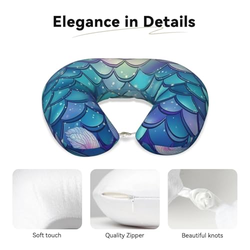 Almohada de espuma viscoelástica ergonómica para viaje miniatura 3