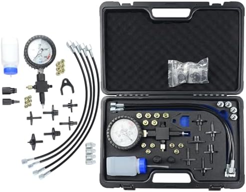 Fuel Pressure Tester Kit, Precision Diagnostics Tool for Maximum Pump Pressure and Injector Leakage Testing