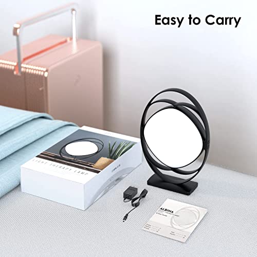 Albina Light Therapy Lamp, Uv-Free 10000 Lux Happy Lamp With 3 Color Temperature Modes & Adjustable Brightness & Timer & Memory Function, Happy Lamp Therapy Light For Office/Home/Decoration (Black) #TOP6