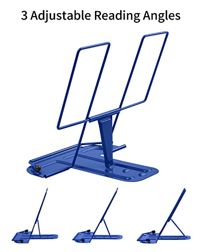 image for MSDADA Metal Book Stand for Desk, Adjustable Reading Rest Book Holder,