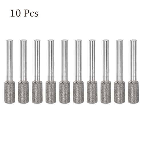 10 piezas Fresa abrasiva de diamante 10mm para pulir miniatura 4