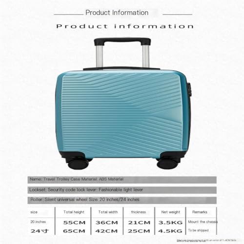 Suitcase Password Suitcase 20-inch PC Zipper Trolley Suitcase Men's And Women's Universal Wheel Boarding Suitcase Suitcase Tags(Black)2