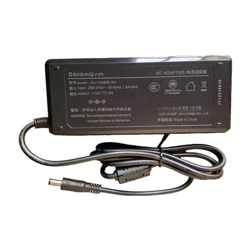 Adaptateur secteur 12V 6A avec protection contre surtension pour moniteur