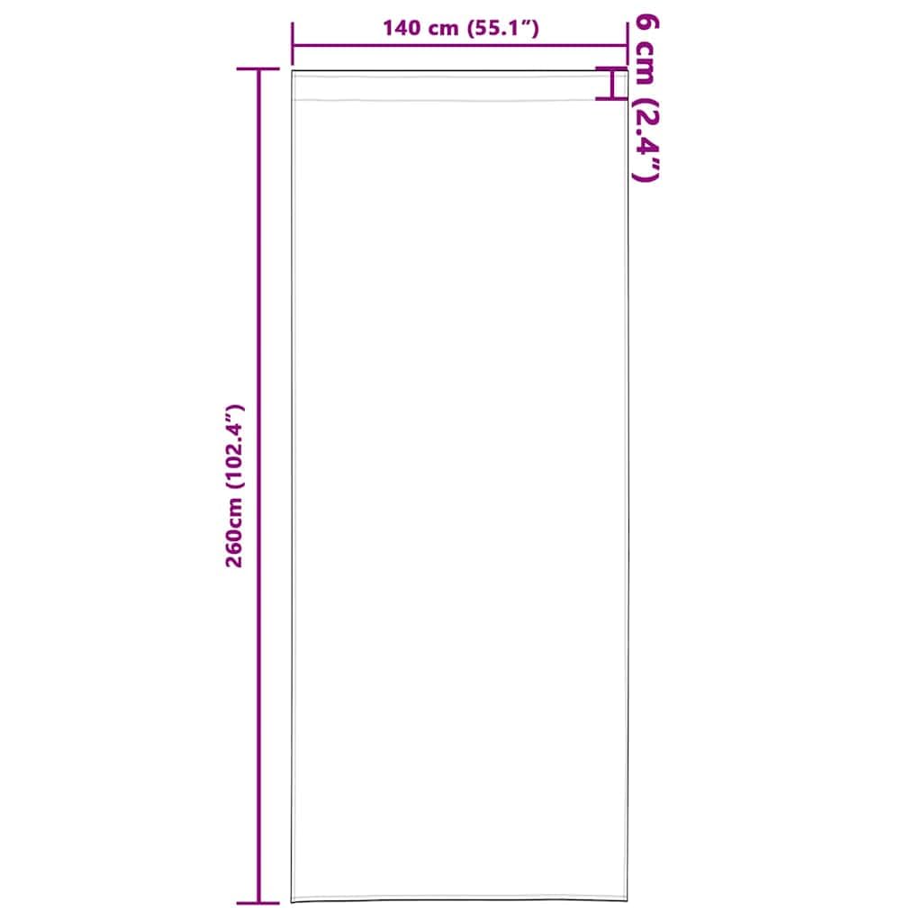 Coppia Tende Oscuranti Talpa 260x140 cm in Poliestere 2 Pezzi | Tende oscuranti termiche per camera da letto e soggiorno. Tessuto a tre strati per privacy e controllo luce.