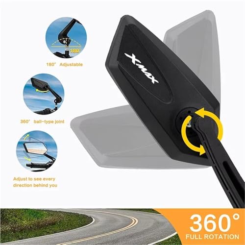 Espejo retrovisor lateral de motocicleta XMAX 400 de alta resistencia 5