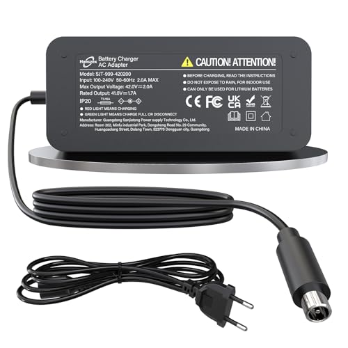 Honszex 42V 2A Chargeur Trotinette Electrique Xiaomi M365, Pro, Pro 2, Mi 3, 4, 4 Lite, 5 Elite, Ninebot Trottinette Séries, Chargeur Trotinette Xiaomi Rapide...