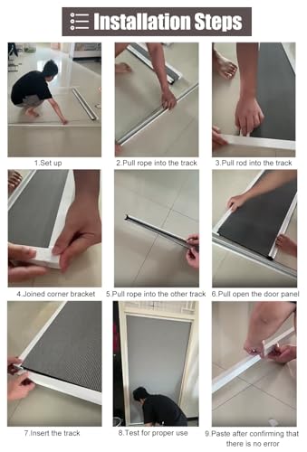 ZIMGOD Accordion Door Pull Down Door Screen 28x80 32x80 36x80 48x80 50x80 60x80 72x80 inch, Bedroom Accordion Folding Gate, Doorway Concertina Doors Room Divider(60x80in (152.5x203cm))