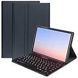 PCATEC docomo dtab d-51C / AQUOS SH-T04C 専用 レザーケース付き Bluetooth キーボード US配列 日本語入力対応 キーボード/ブラック ネイビーブルー