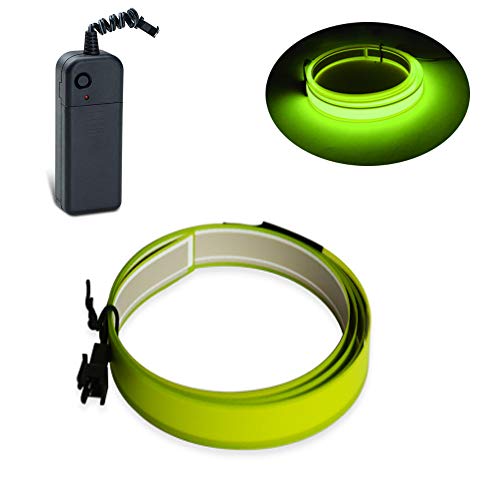 Lychee 1M 3ft Green Neon Glowing Strobing Electroluminiscente Robbin El Tape cinturón (Verde limón)
