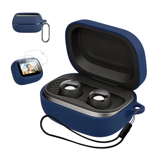 For JBL LIVE BUDS 4 �p �P�[�X �J�o�[ + 2���t�B���� KONXISA �V���R���P�[�X �ϏՌ� �h���h�o �E�H�b�V���u�� �i�J���r�i�t��+�X�g���b�v�t�� �j ���p���₷�� �����[�d�\ �����^�т����₷���i�u���[�j