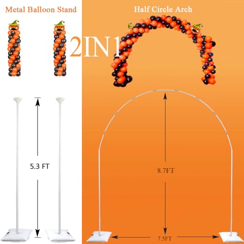 GIMCALO Balloon Arch Stand Kit, 2IN1 Metal Balloon Column Arch with Weighted Water Bag for Birthday, Graduation Ceremony, Baby Baptism, Wedding, Engagement, Various Festival Party Decoration by GIMCALO - Image 2