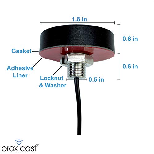 Proxicast Ultra Low-Profile 4G/Lte, 5G Omni-Directional 2 Dbi Screw-Mount Antenna For Verizon, At&T, T-Mobile (Ant-120-003) #TOP5