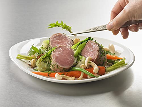 Pinça culinária reta de precisão Mercer Precision Plus, 24 cm, inoxidável