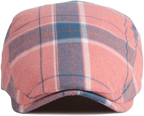 WITHMOONS Adjustable Colorful Plaid Flat Cap Newsboy Cabbie Gatsby Golf Beret Hat YZ30109