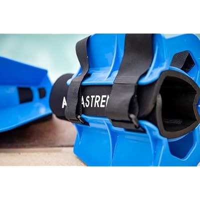 Aquastrength Hydro-Tone Total Body Pool Exercise System, Isokinetic Functional Water Weights, Bells 12 x 7.5, Fins 6.5 x 2.5, Quick Start Guide Included