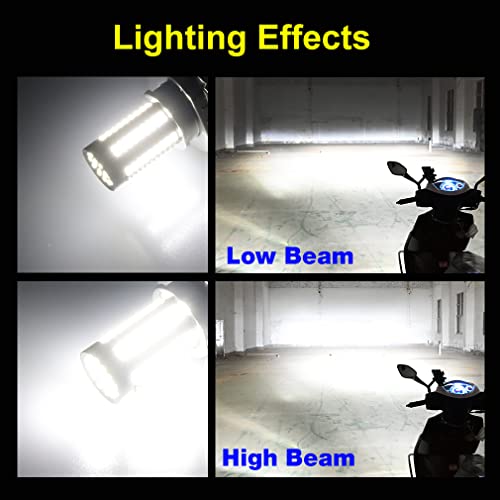 Atopli H4/9003 Led Headlight Bulb Motorcycle Hi/Lo Beam 360 Degree 7 Sides 126Smd Chips 6000K 2800 Lumens Super Bright White Hs1 Hb2 P43T Car Headlamp Pack Of 1 #TOP1