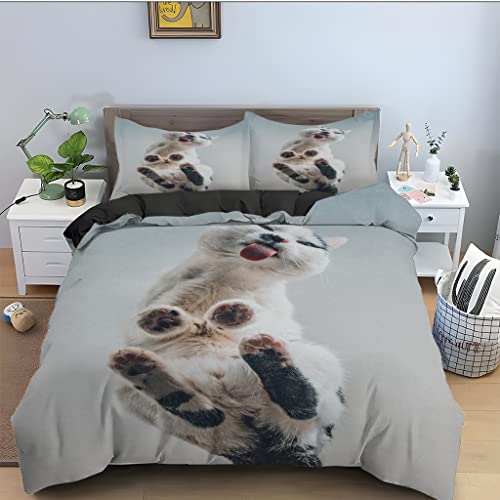 Housse de couette 240x220 adulte gris clair microfibre premium - 2