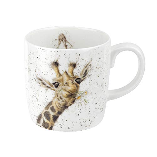 Royal WorcesterWrendale Designs Lofty Mug | 14 Ounce Large Coffee Mug with Giraffe Design | Made from Fine Bone China | Microwave and Dishwasher Safe