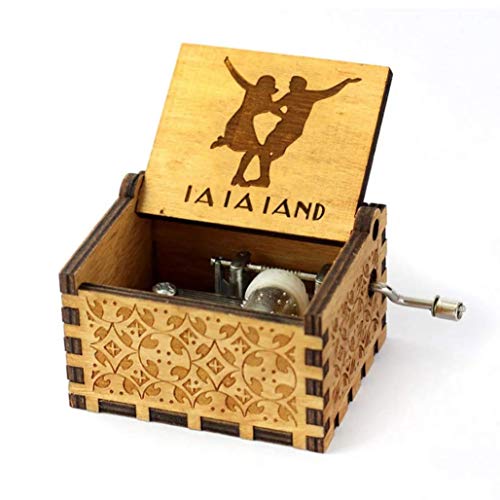 Image of EITHEO Wooden Antique Carved Hand Crank Theme Music Box New La La Land