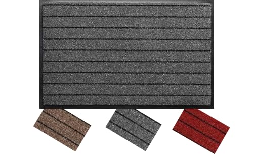 Genérico Felpudo Entrada Casa | Alaska Antideslizante. Ideal para Interior y Exterior | (90 x 150 cm, Gris)
