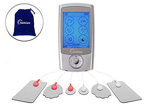 TechCare Pro TENS Unit 24 Modes Best Portable Massager Back Neck Stress Sciatic
