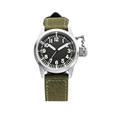 Praesidus A-5 UDT Automatico Acciaio Nero Tessuto Zaffiro Orologio Uomo