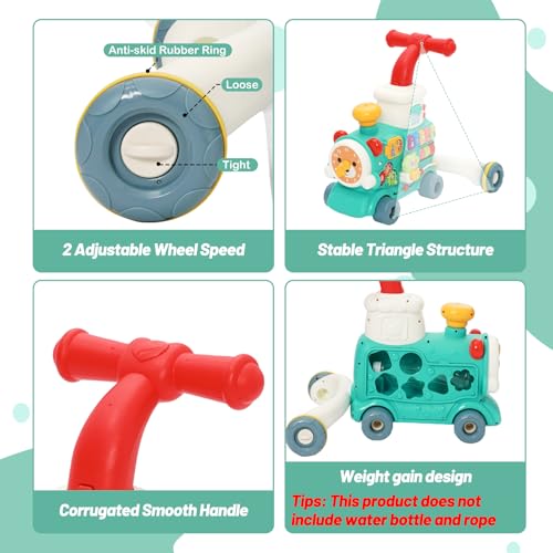 Image of 3 in 1 Baby Walker Activity Center Learning Fist-Step Push Toys, Sit-to-Stand Learning Walker Early Educational with Music Panel for Infant Toddler 6+ Months