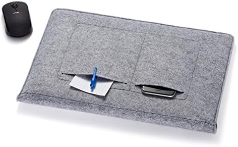 Amazon Basics 15.4" Felt Laptop Sleeve - Light Grey